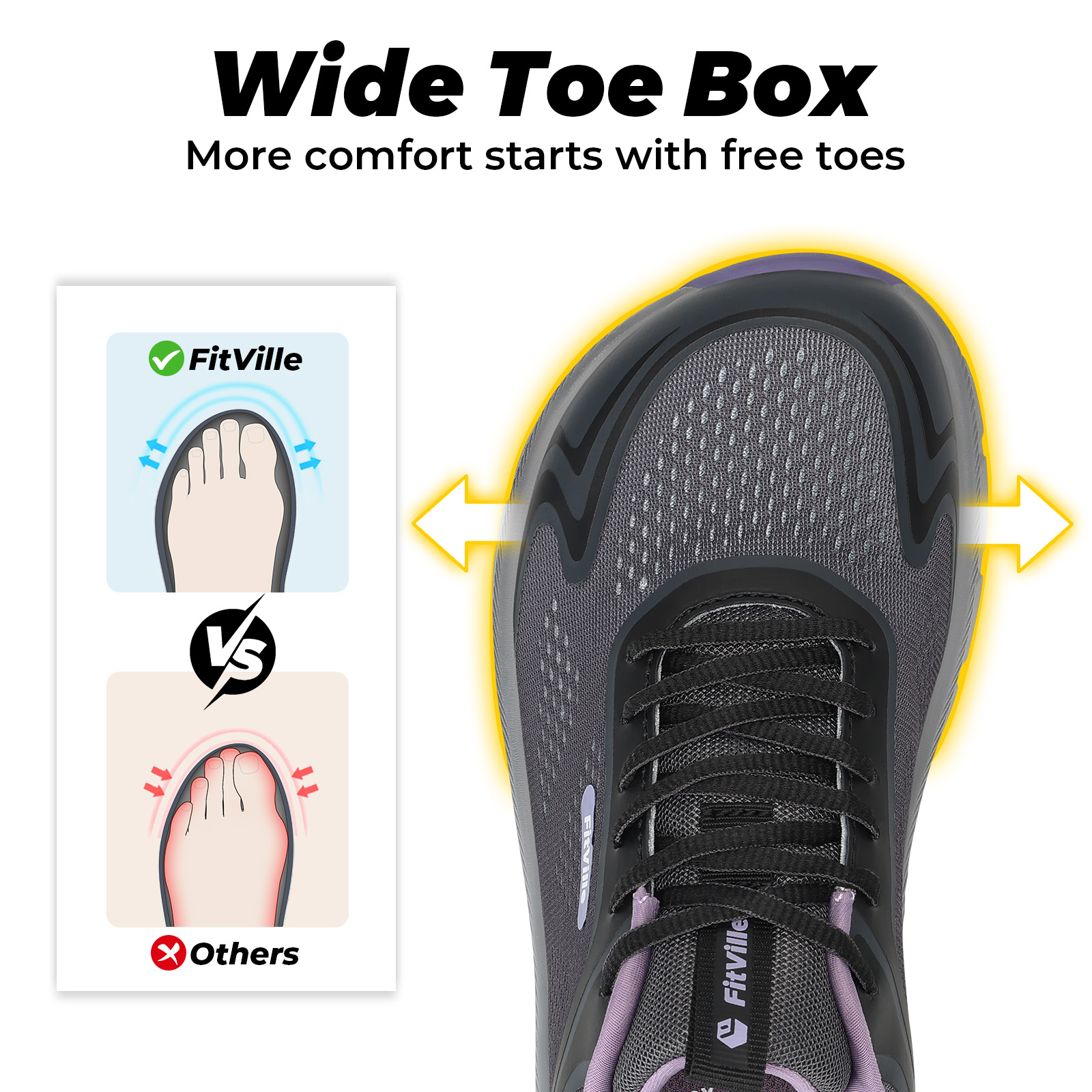 Damskie buty sportowe Fitville – Wide Toe Box Running Sneakers recenzja i cena
