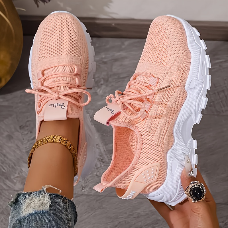 Oddychające, dzianinowe sneake – Knit Fabric Lace Up Sneakers recenzja i cena