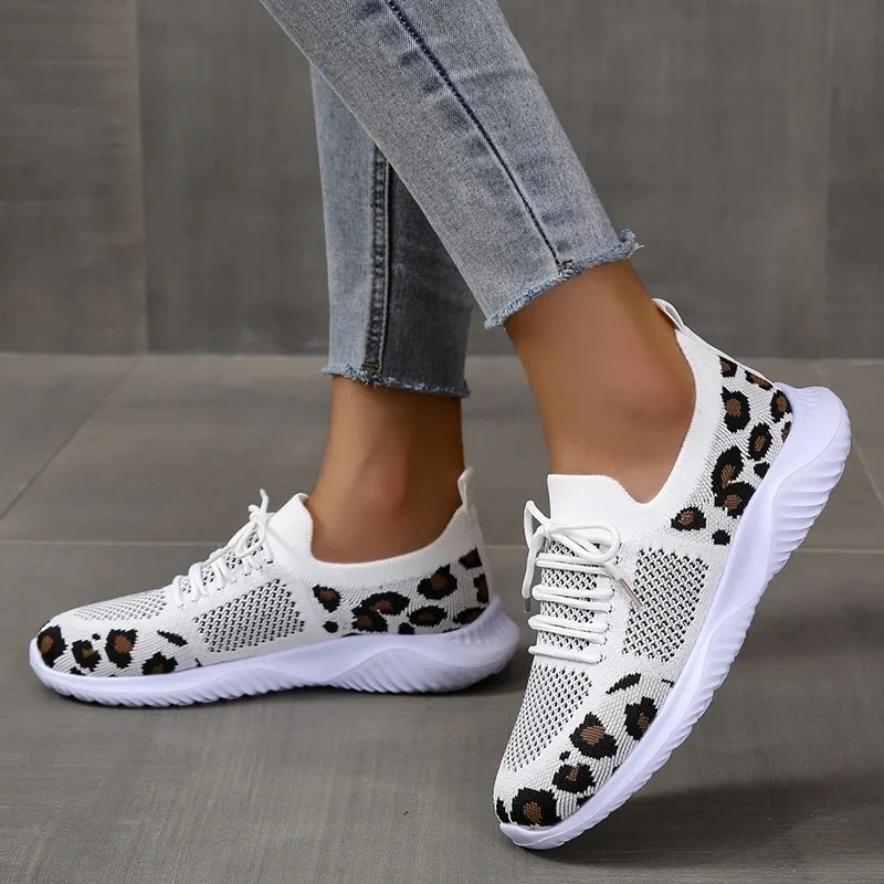 Nowe letnie damskie buty z dzi – Knit Fabric Lace Up Sneakers recenzja i cena